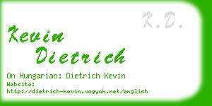 kevin dietrich business card